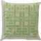 Tiwari Home 18" Celery Green and Abalone Gray Square Throw Pillow